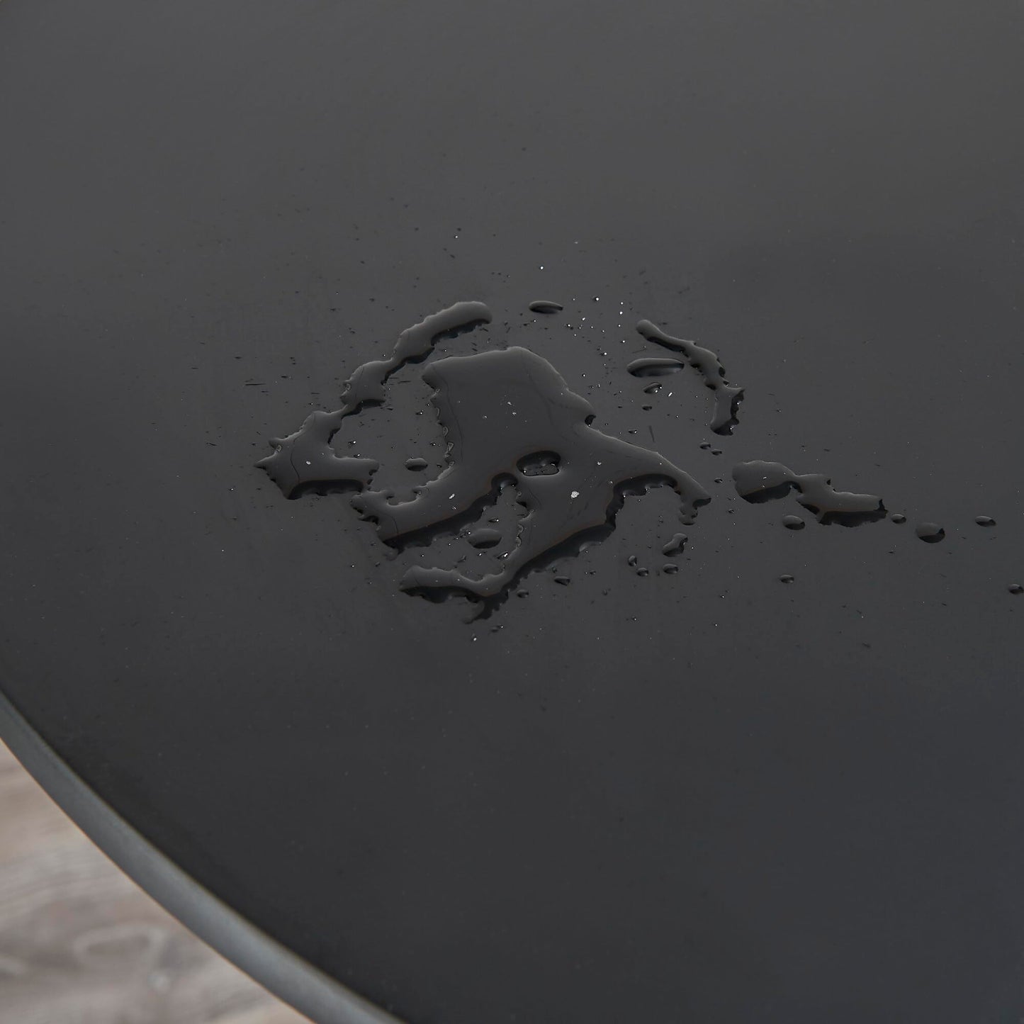 - Panana Black Round Bar Table | Counter Bistro Pub Table | 60CM Top 104CM Height -