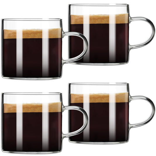 - ParaCity Espresso Cups Set of 4 | Insulated Espresso Shot Glass 4.3 OZ -
