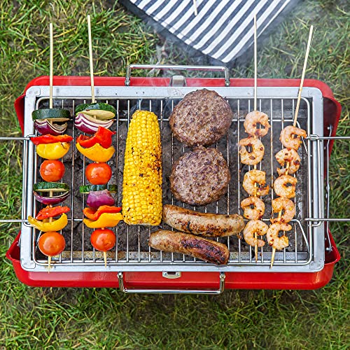 - George Foreman Portable Charcoal BBQ | Portable, Sturdy Foldable Legs -