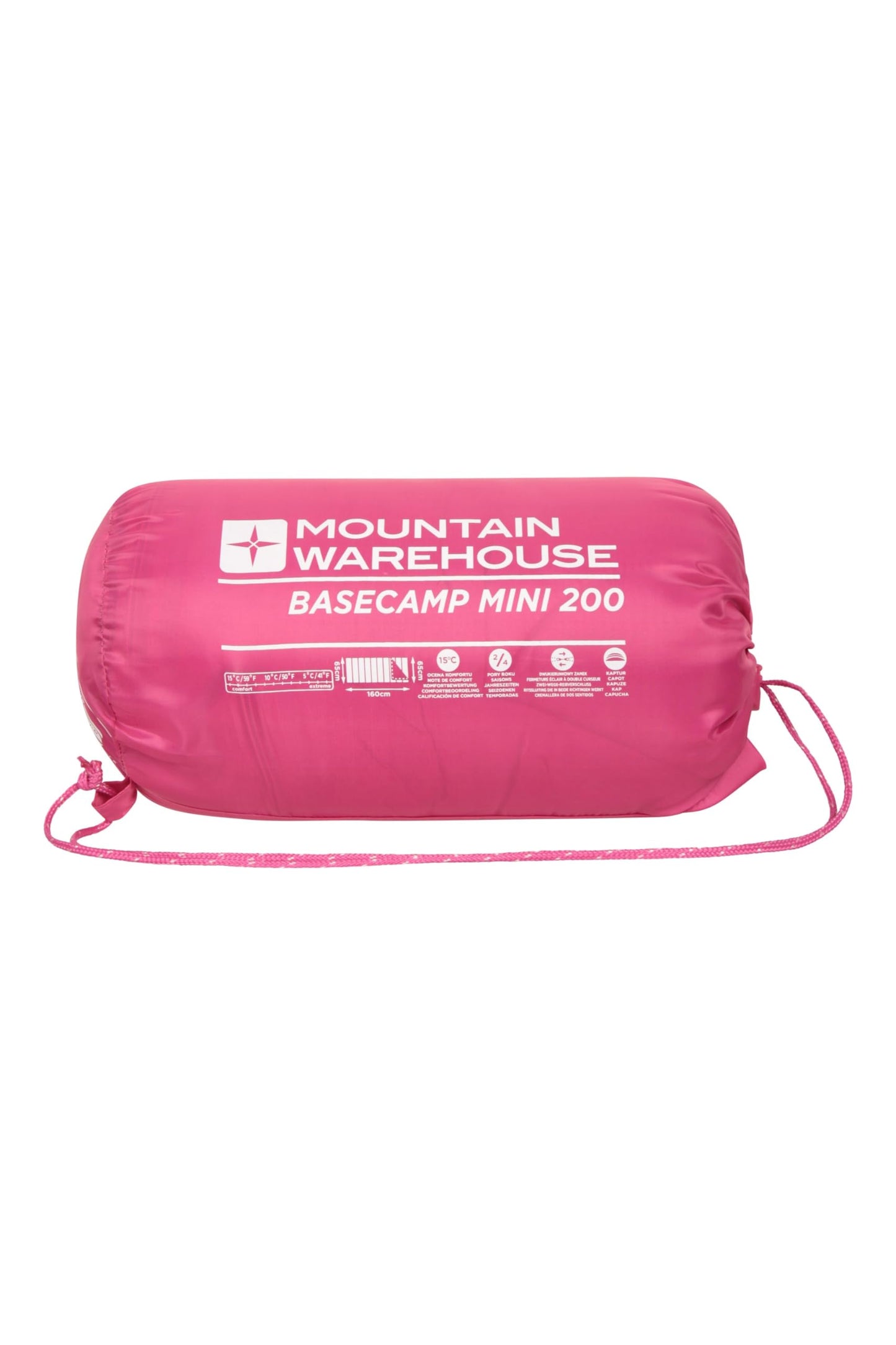 - Mountain Warehouse Basecamp 200 Mini Sleeping Bag | 2 Season | 160 * 65cm -