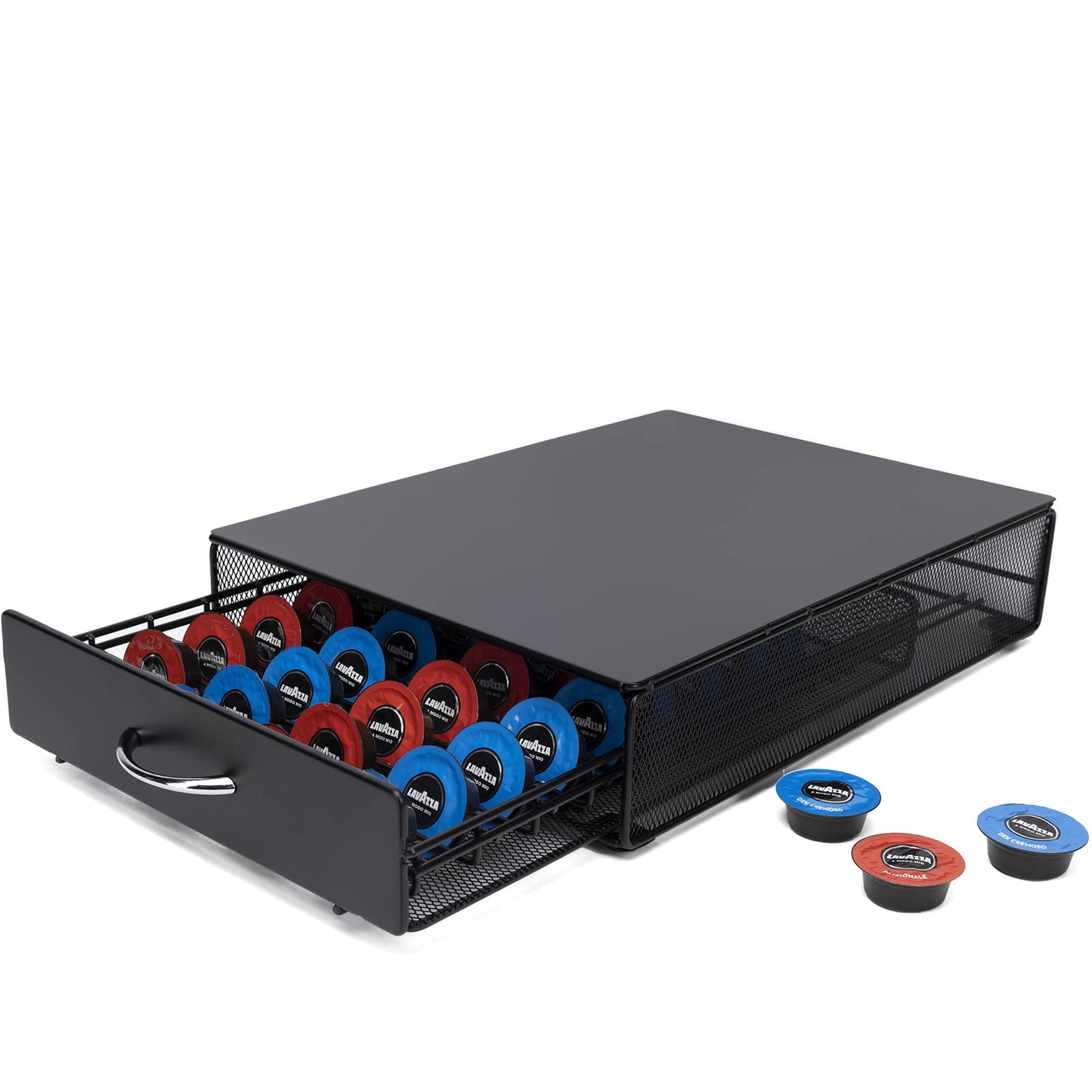 - SYSYLY | Coffee Pod Holder | Coffe Pod Storage | Compatible with Lavazza Mio,Nespreso Vertuo,Tchibo Cafissimo Capsules | 40 Pod Capsule Holder -