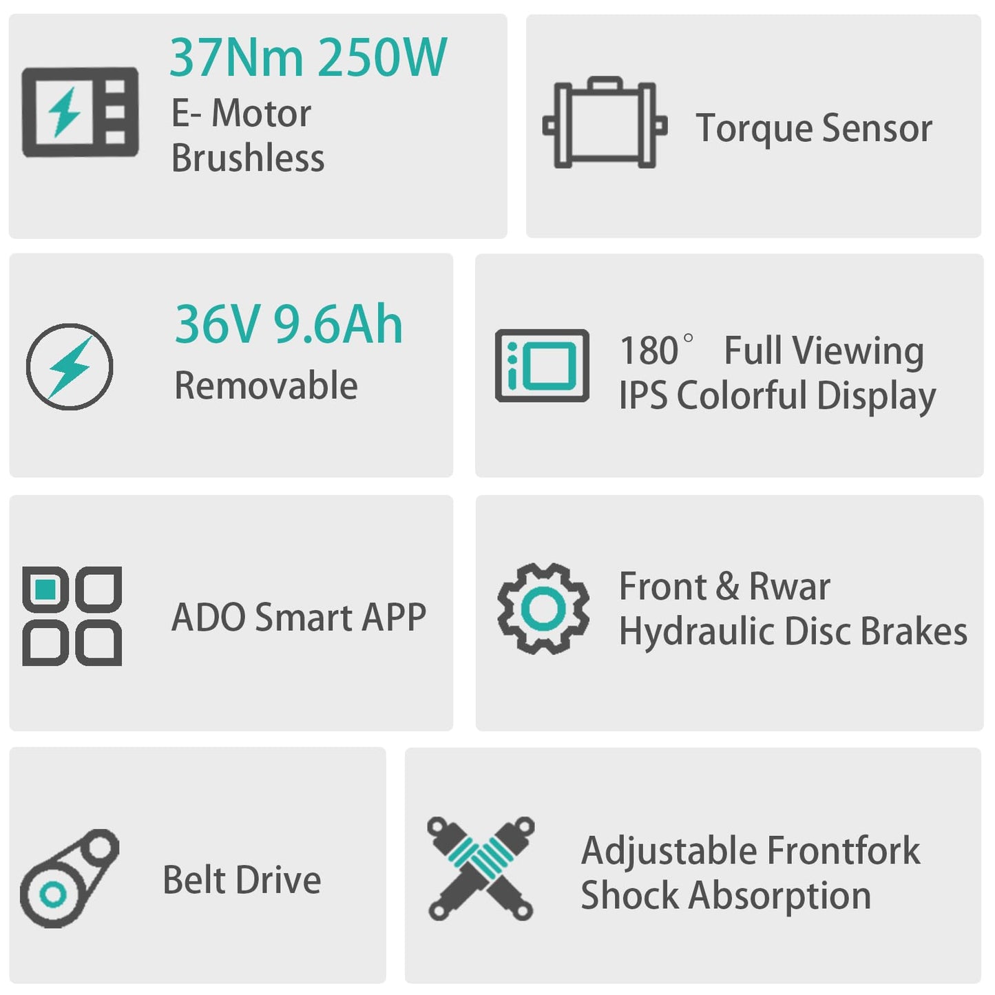 A Dece Oasis ADO Air 20S Folding E-Bike, Electric Bike Equipped with Carbon Belt/Torque Sensor/Hydraulic Disc Brakes/APP City Commuting, Electric Bike for Adults(Shock Absorption Version)