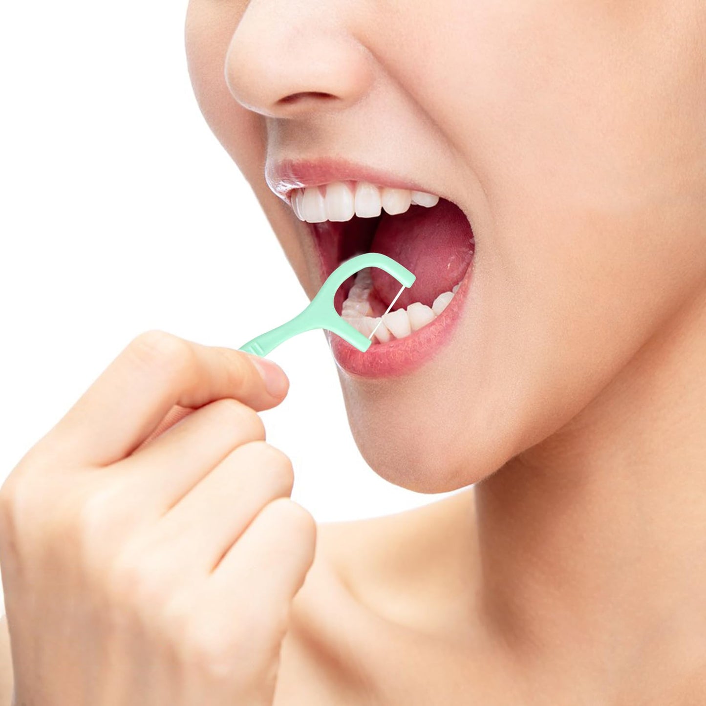 200 Pcs Dental Floss, Floss Sticks Dental Disposable Floss Picks 2 in 1 Dental Floss Toothpick Portable Dental Floss Stick for Teeth Cleaning