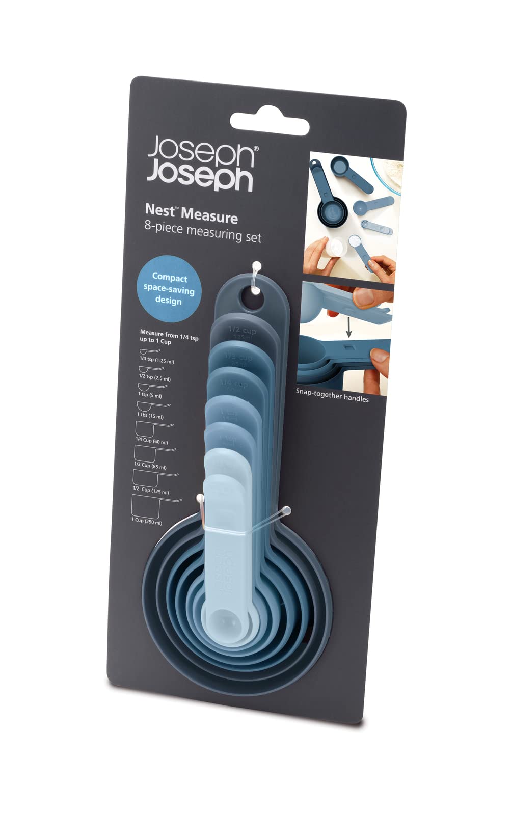 - Joseph Nest 8-Piece Space Saving Measuring Cups And Spoons Set -