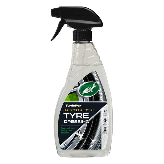 - Turtle Wax 51801 Spray | Wet n Black Car Tyre Dressing | Instant Deep Black Wet Looking Tyres | 500ml -