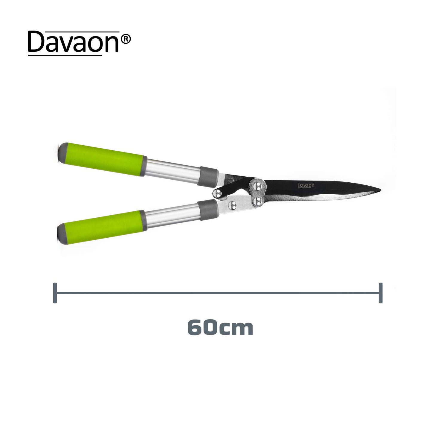 Classic Hedge Shears for Gardening - Classic Garden Shears with Handles, Anti-Slip Grip and Premium Rust-Resistant Steel, Best Gardening Tool for Hedges, Shrubs and Bushes, Davaon Pro