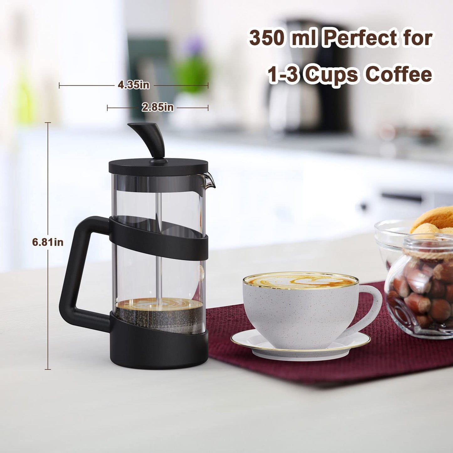 - RAINBEAN 2 Cup Cafetiere Coffee Press | French Press Maker for Filter Coffee -