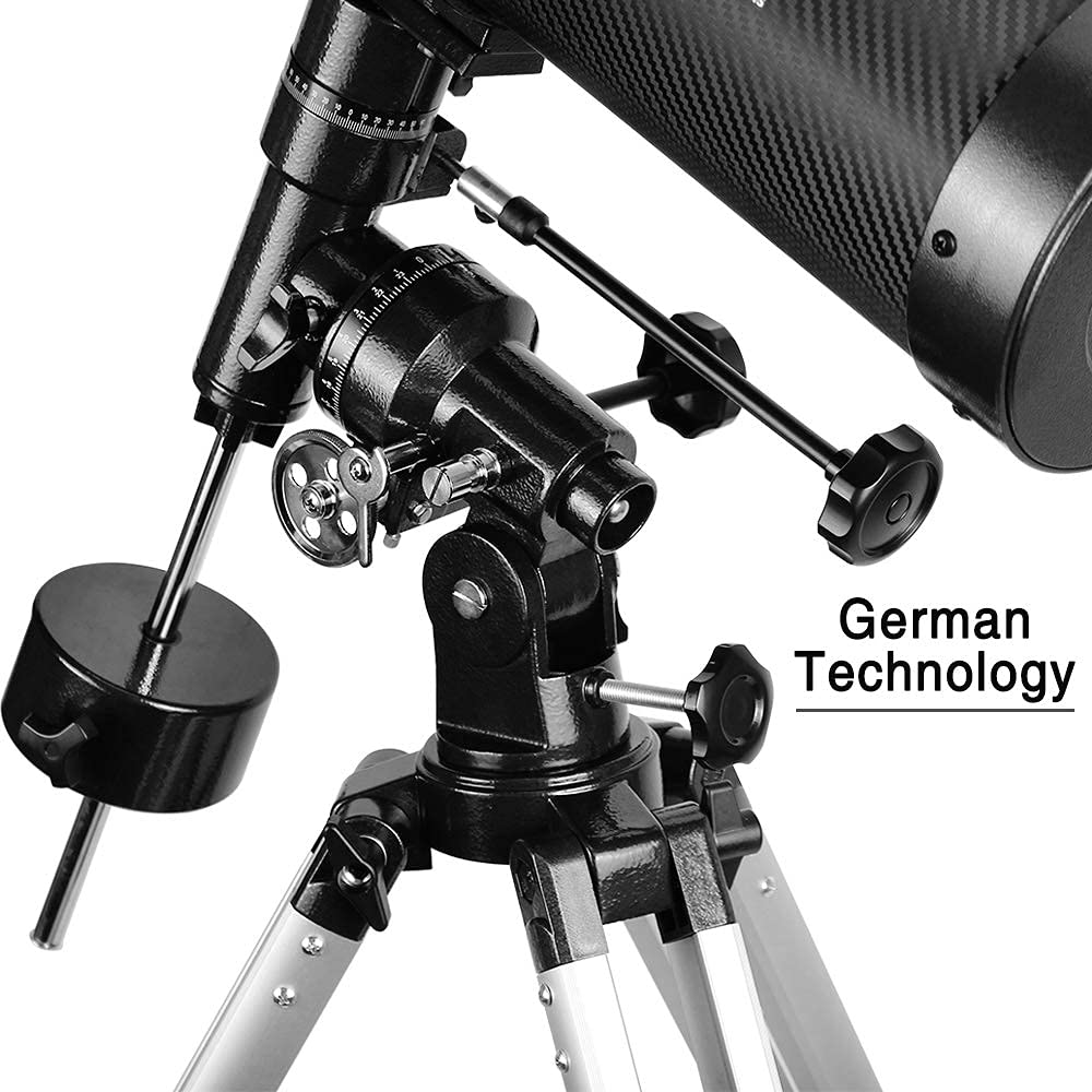 - Telescope | 130EQ Newtonian Reflector Telescope | Comes with 1.5X Barlow Lens | Smartphone Adapter & 13% T Moon Filter -