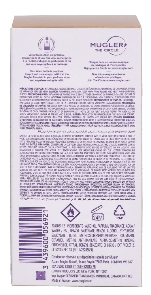 - Thierry Mugler Alien Refillable Eau De Parfum | 60ml -
