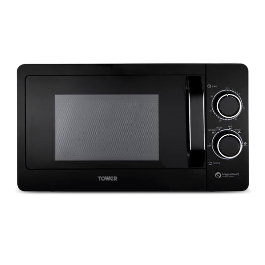 - Tower T24042BLK Manual Microwave | Sleek Mirror Door | 800W -