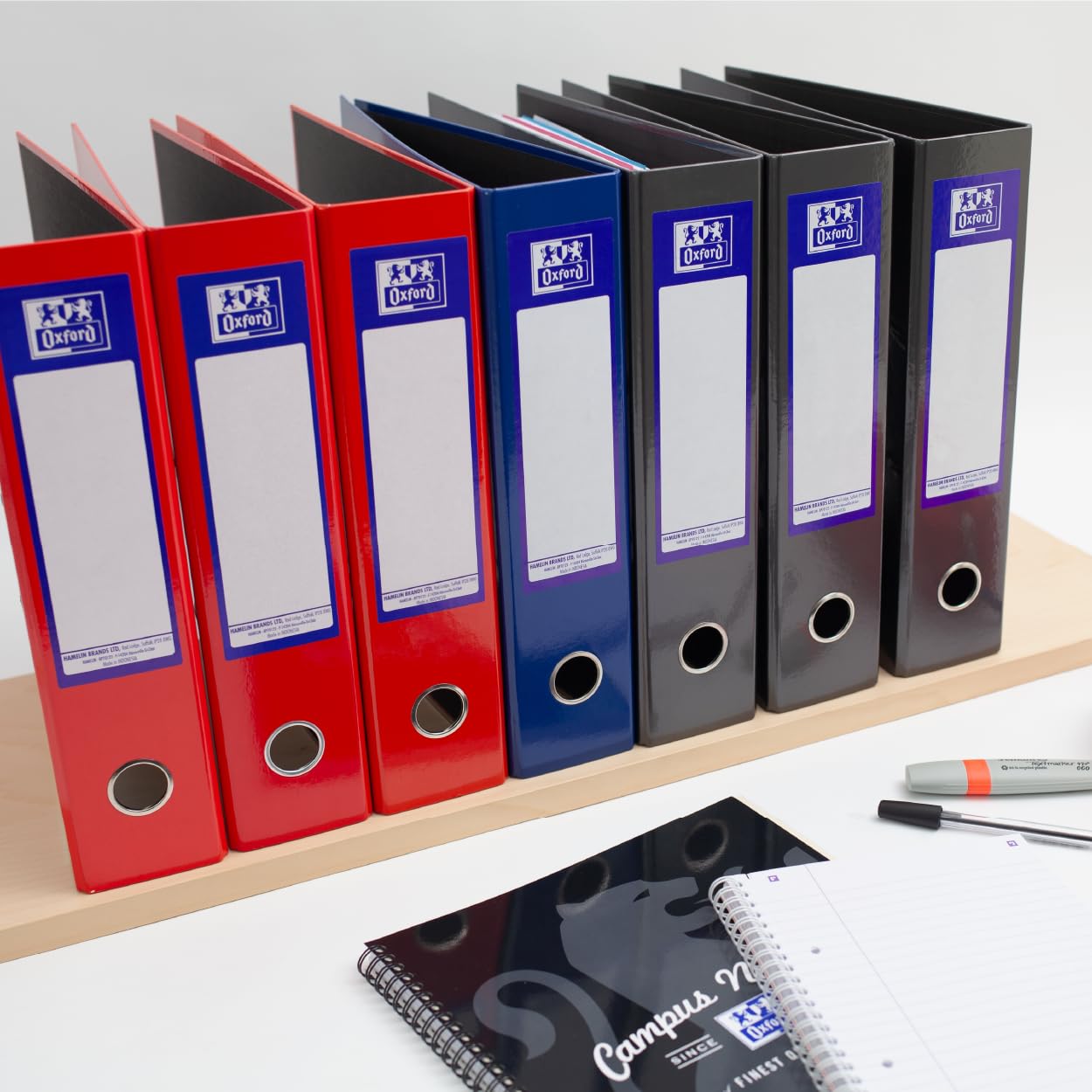 - Oxford A4 Lever Arch Files | Red/Black/Blue Pack of 3 | Heavy Duty Folders -