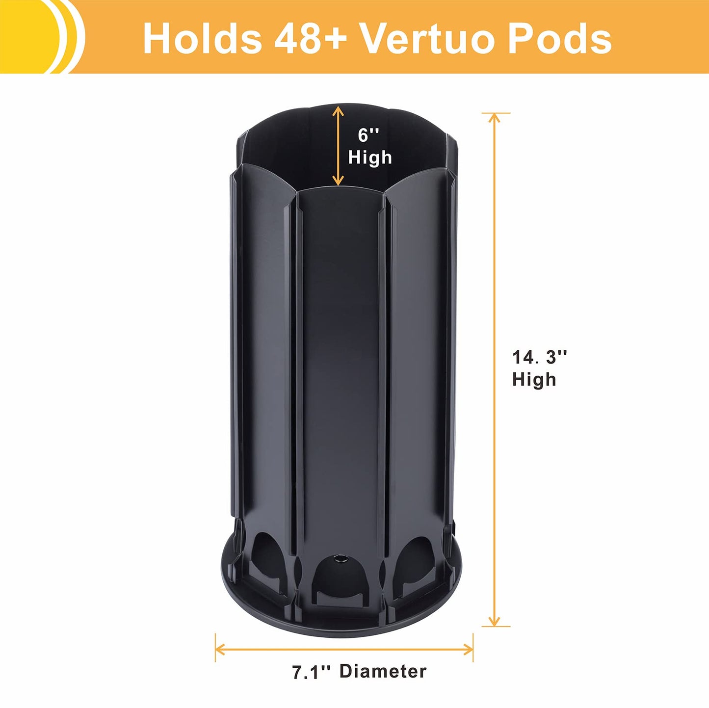 - Rice Rat | Nespresso Pods Holder With Central Additional Pods Storage | Carousel-60+ Pods -