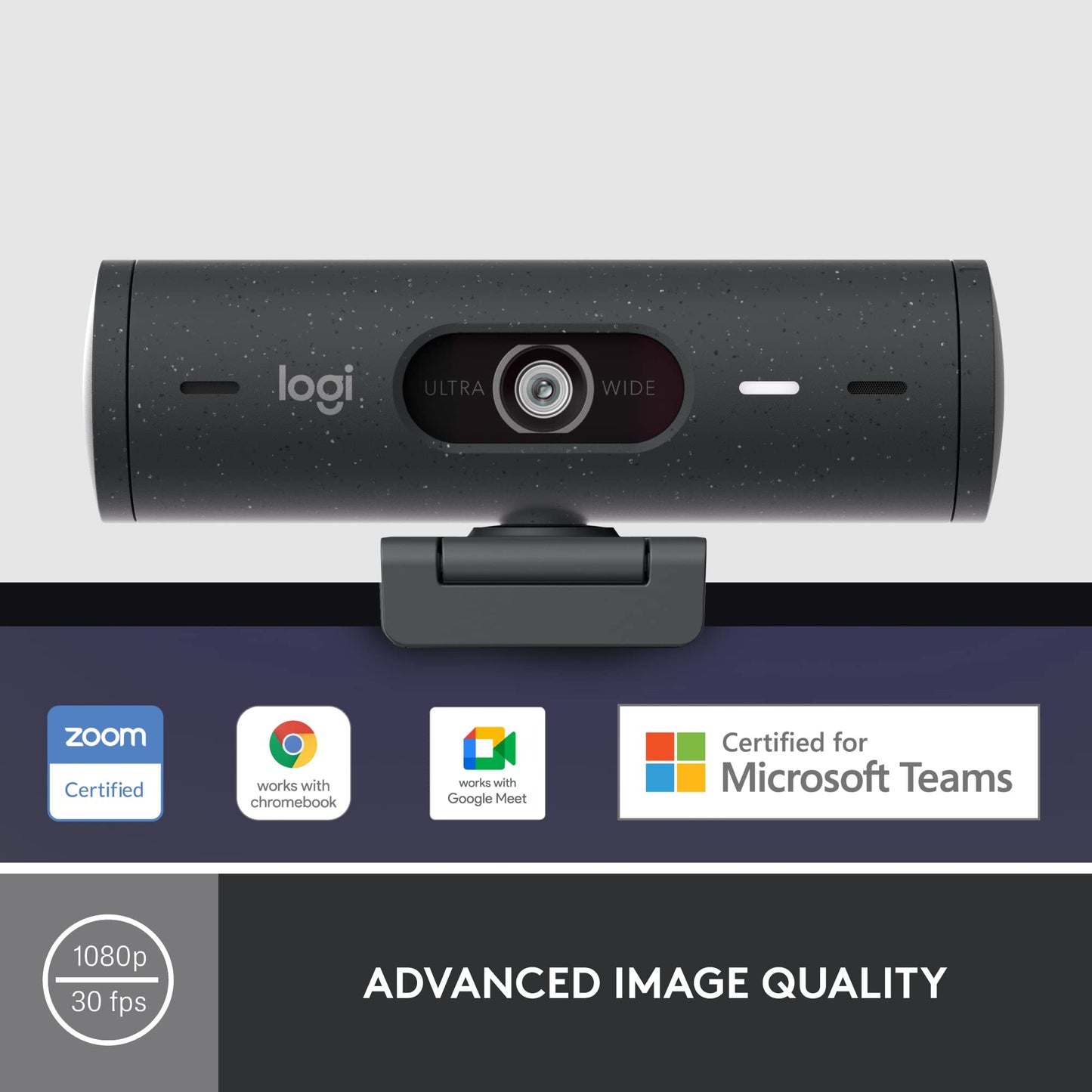 - Logitech Brio 500 Full HD Webcam | Auto Light Correction -