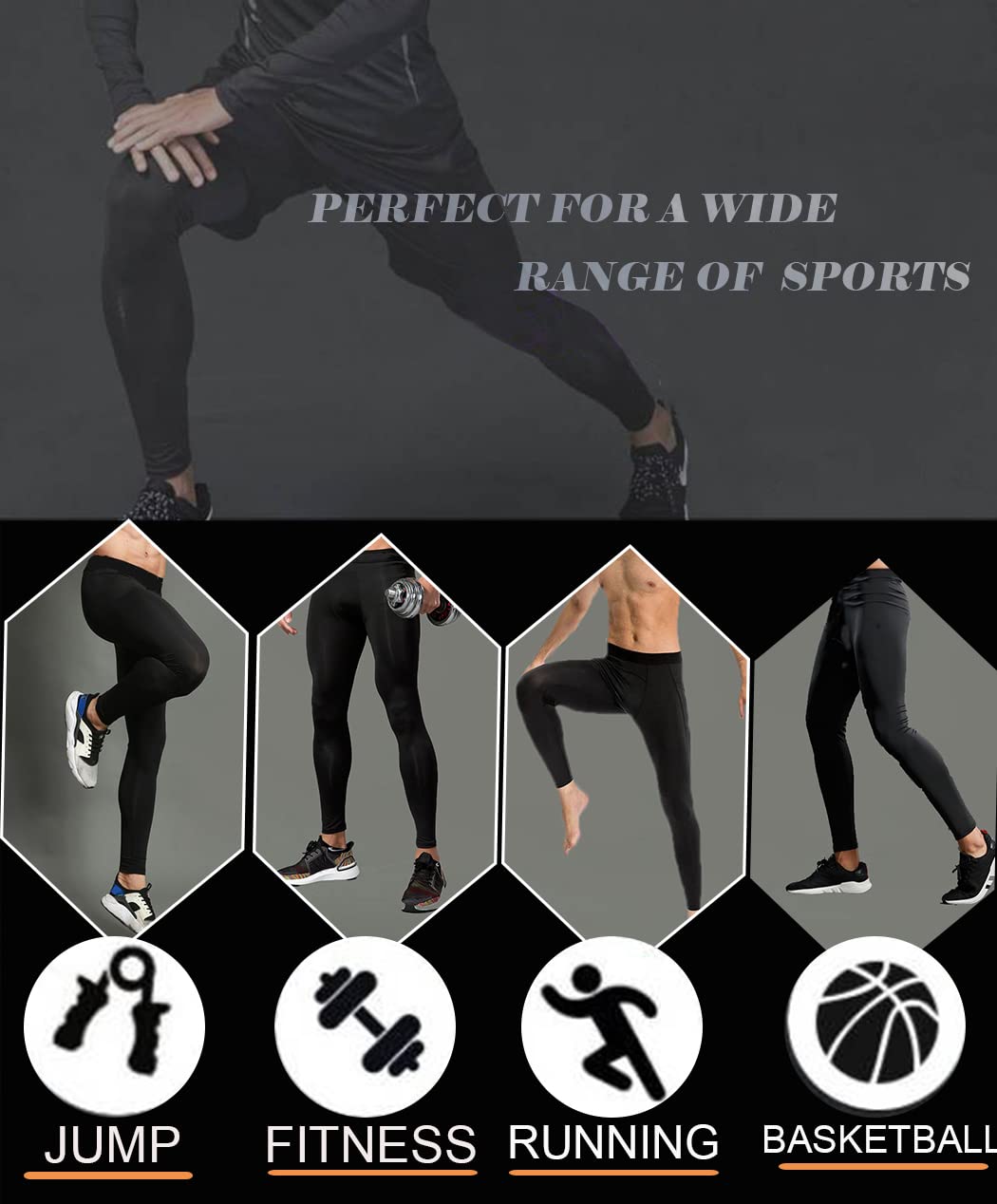 - Smatstyle Compression Trousers | Men's Sports Leggings | Running Trousers -