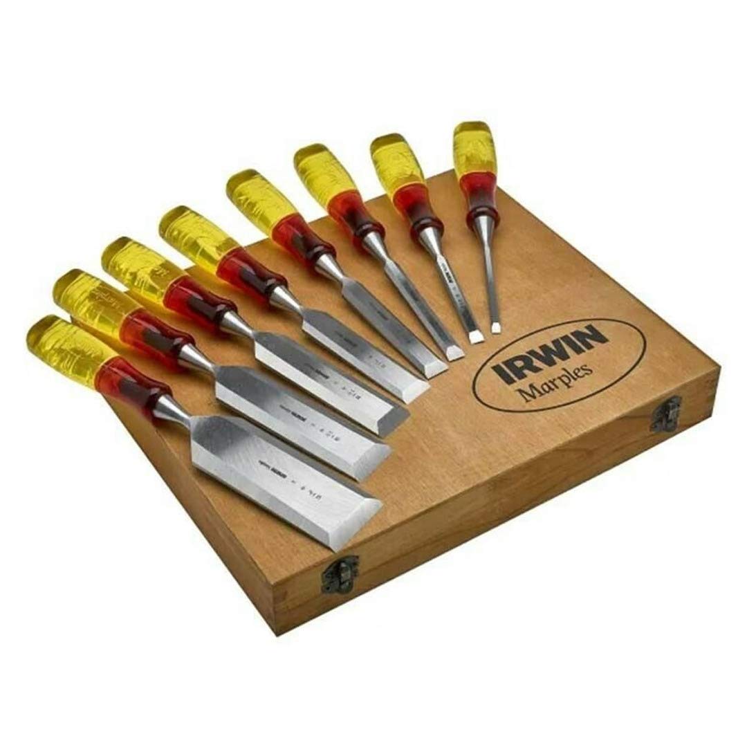 - XMS Irwin XMS18S373S8 Marples Limited Edition Splitproof Chisel Set 8 Piece, Wood