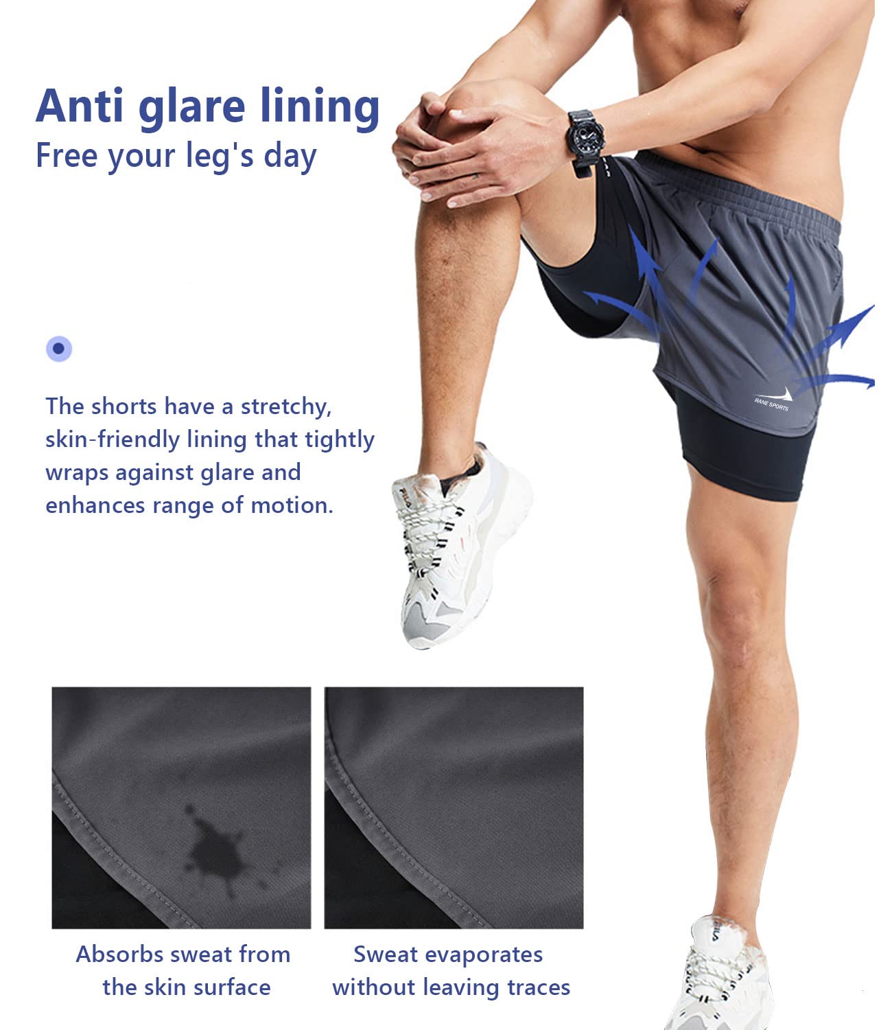 - Men's Running Shorts | 2 in 1 Shorts -