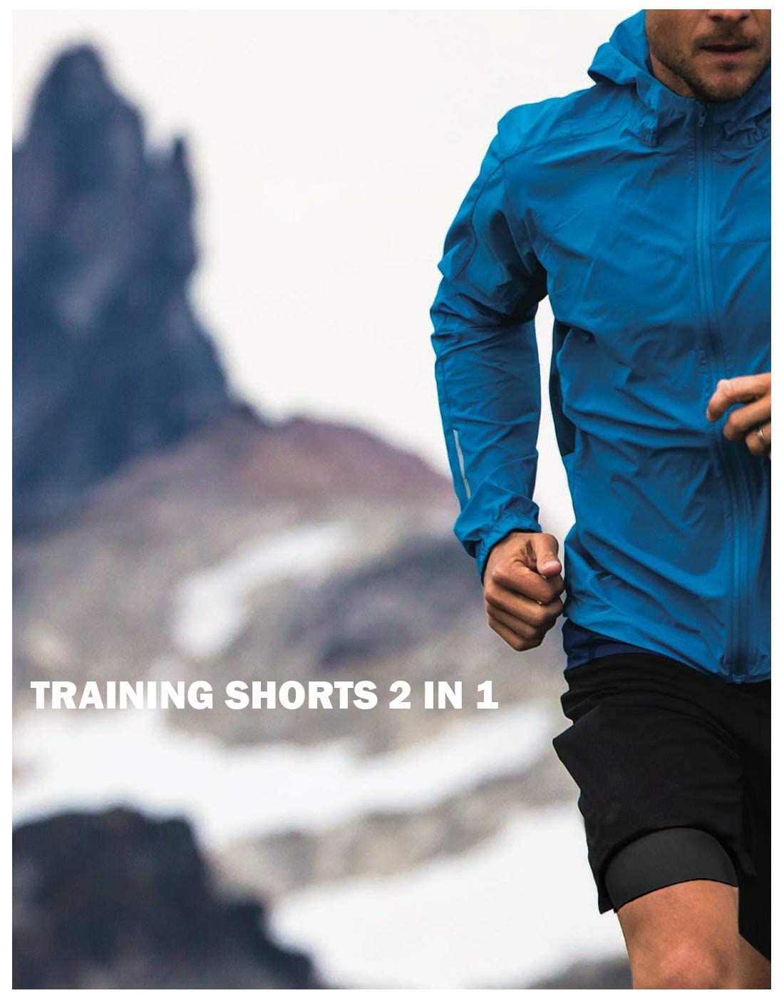 - HOPLYNN Mens Running 2 in 1 Sports Shorts Breathable Outdoor Workout Training Shorts -
