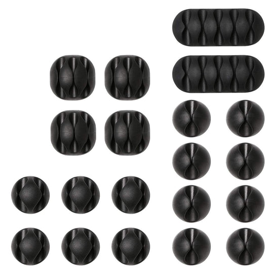 - URAQT Cable Clips Holders 20 Pcs Cable Tidy Clips Management - Desktop Cord Holder -