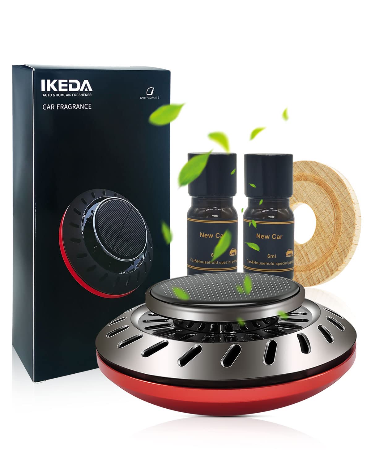 Car Air Fresheners for Men | Car Scent Air Freshener with New Car Smell | Strong Solar Car Diffuser with Odour Eliminator Technology | Long Fragrance Car Accessories for Men | Ikeda Air Freshener Car