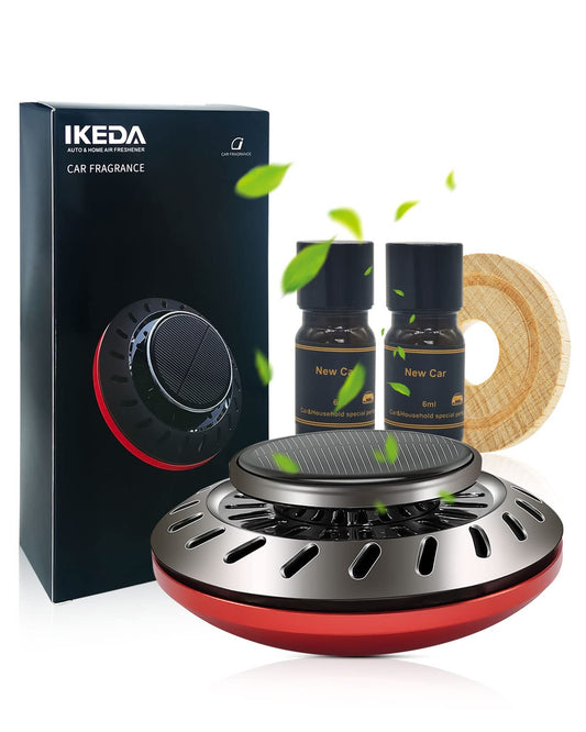 Car Air Fresheners for Men | Car Scent Air Freshener with New Car Smell | Strong Solar Car Diffuser with Odour Eliminator Technology | Long Fragrance Car Accessories for Men | Ikeda Air Freshener Car
