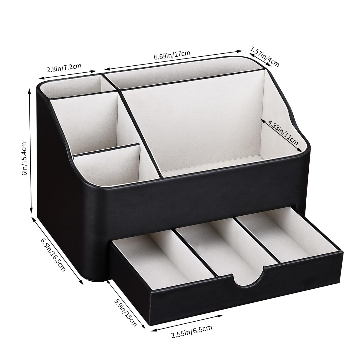 - KINGFOM Desk Tidy Organiser | Leather Desk Organiser -