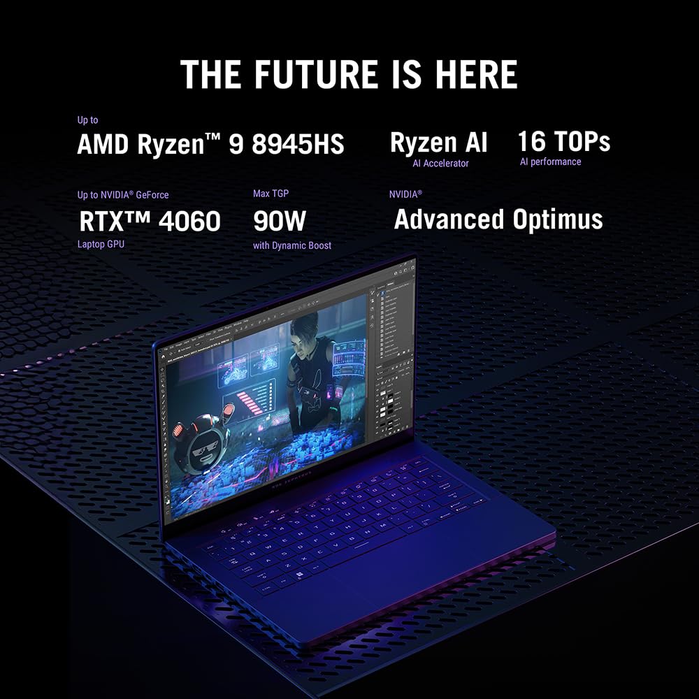 ASUS ROG Zephyrus G14 OLED GA403UV 14.0" WQXGA+ 120Hz OLED Gaming Laptop (AMD Ryzen 9-8945HS, NVIDIA GeForce RTX 4060, 16 GB RAM, 1 TB PCIe SSD, Windows 11)