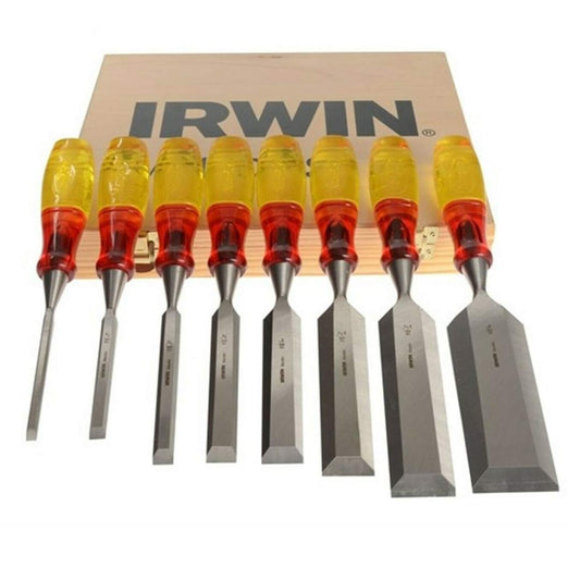 - XMS Irwin XMS18S373S8 Marples Limited Edition Splitproof Chisel Set 8 Piece, Wood