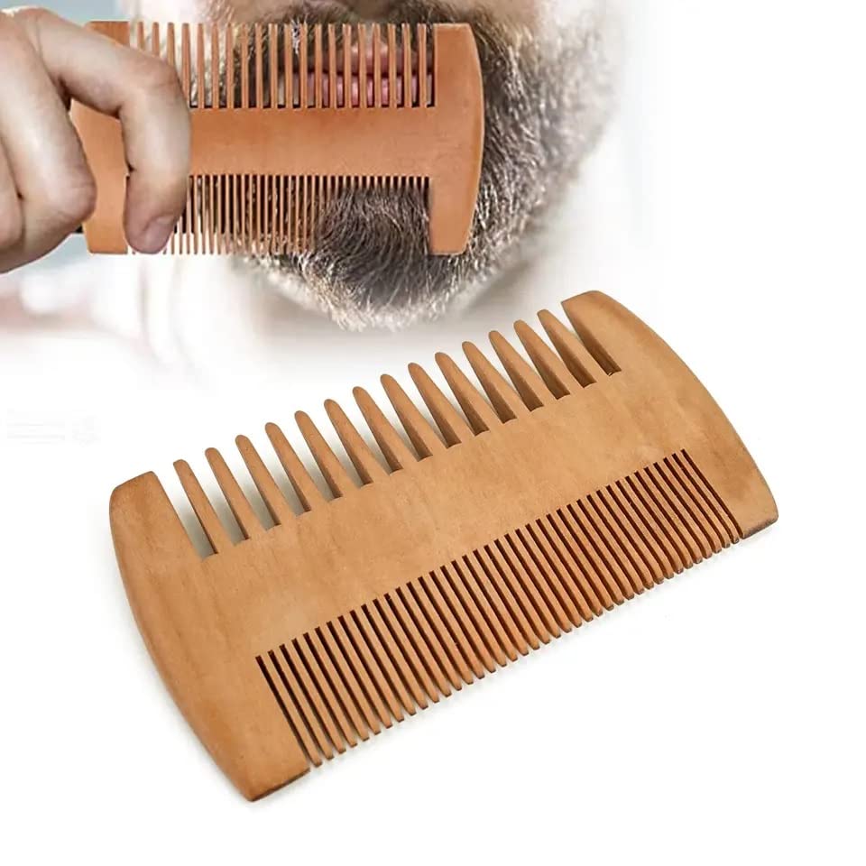 - Mens Beard Grooming Set | 2 Brushes and Comb | Hessian Bag Eco Friendly -