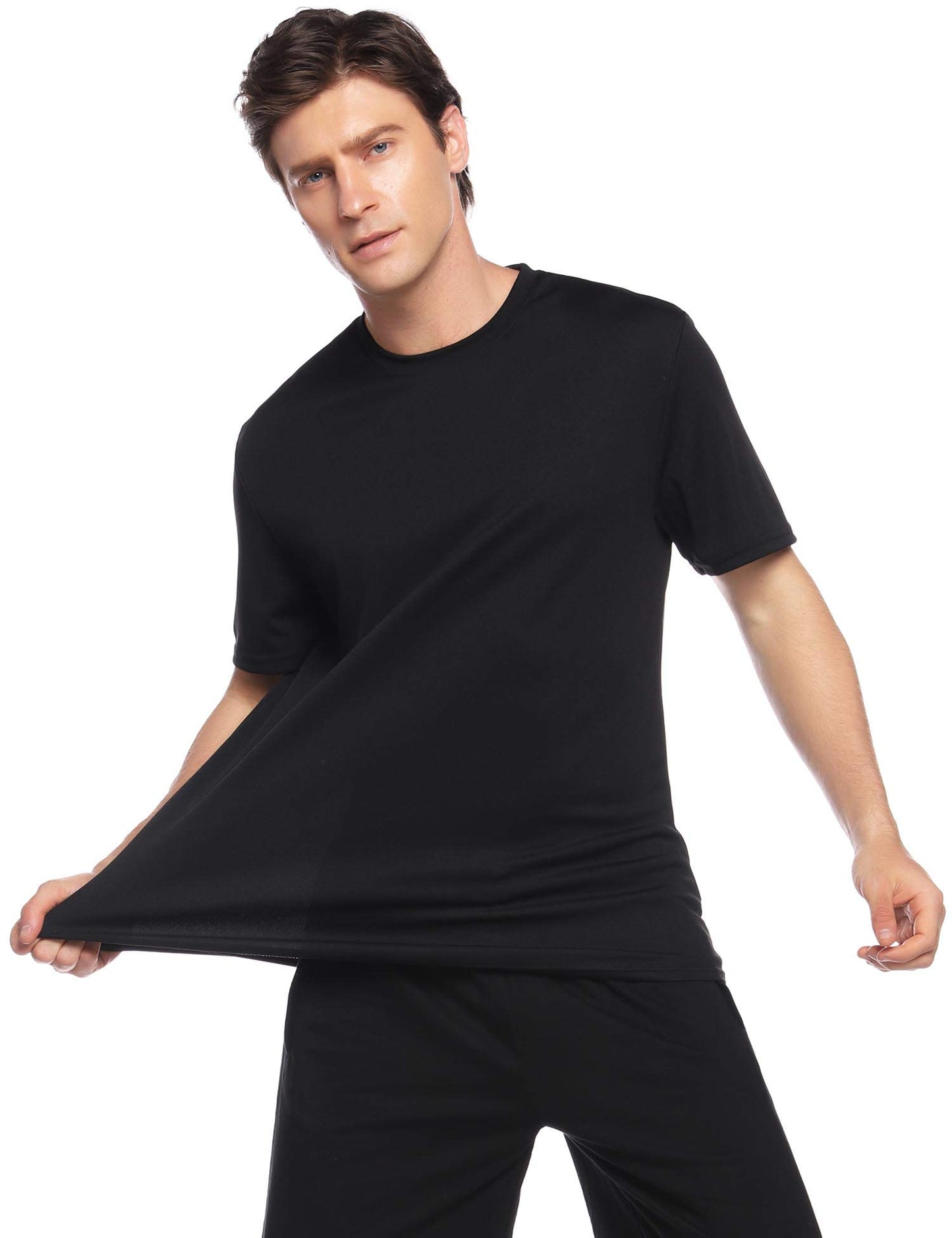- iClosam 3 Pack Men Short Sleeve Athletic Tops- Dry Fit Gym Shirt -
