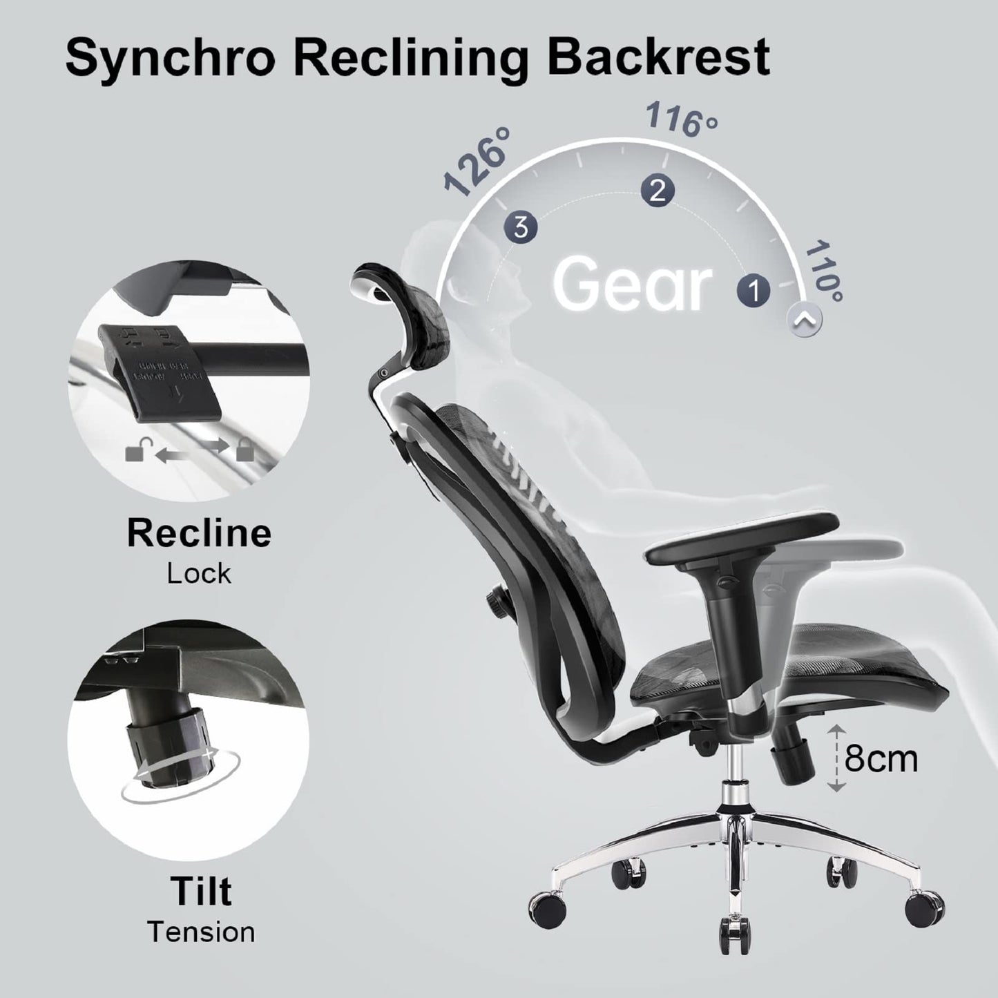 - SIHOO Ergonomic Office Chair | Mesh Desk Chair | Adjustable Lumbar Support -