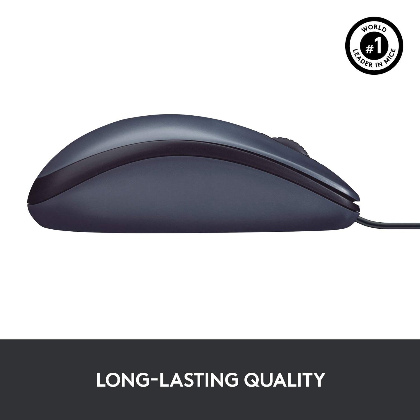 - Logitech B100 Wired USB Mouse | 3-Buttons | Optical Tracking -