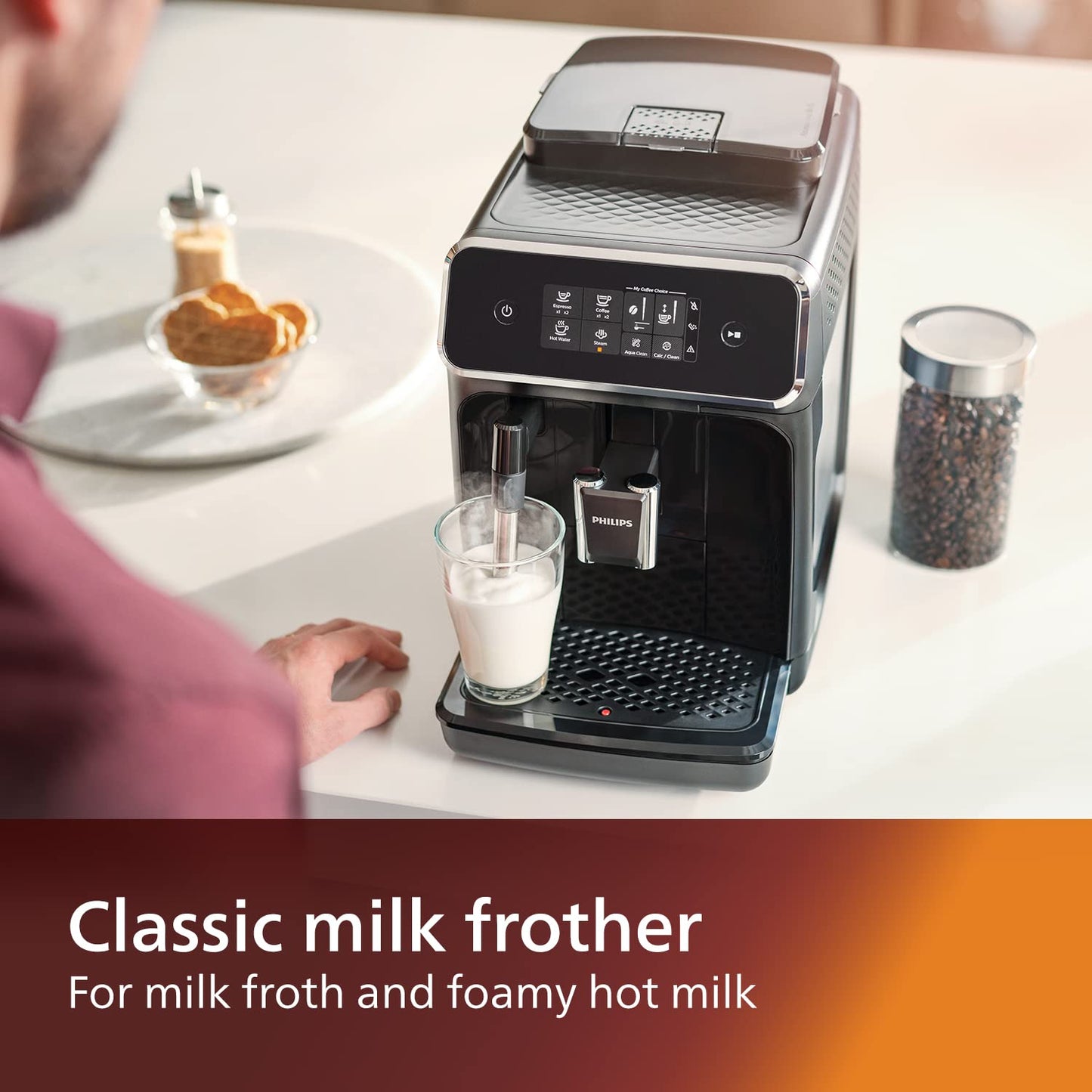 - PHILIPS Series 2200 | Automatic Espresso Machine |  Classic Milk Frother -