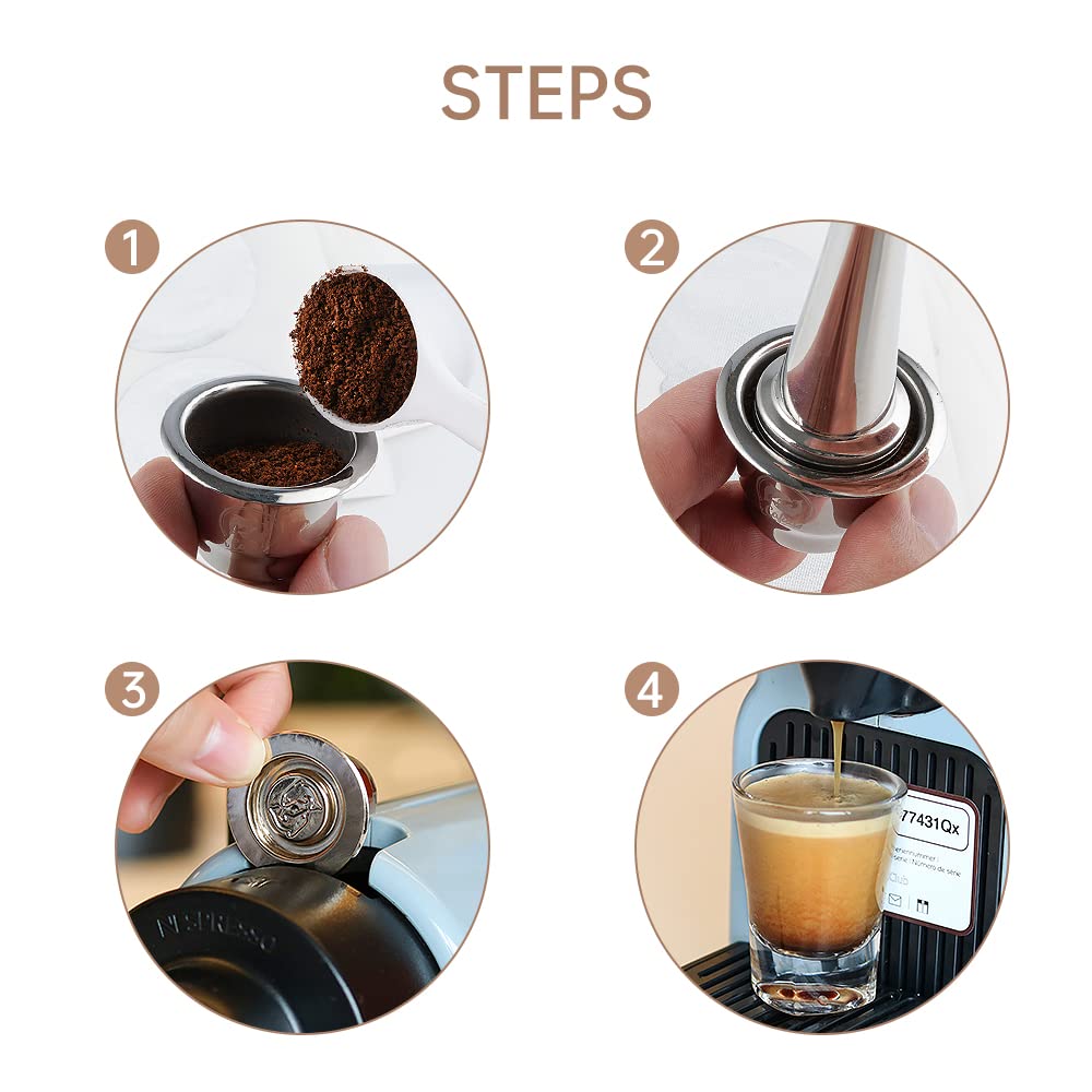 - Refillable Nespresso Coffee Capsule Stainless Steel Refill Capsule | Reusable Refill Capsule -