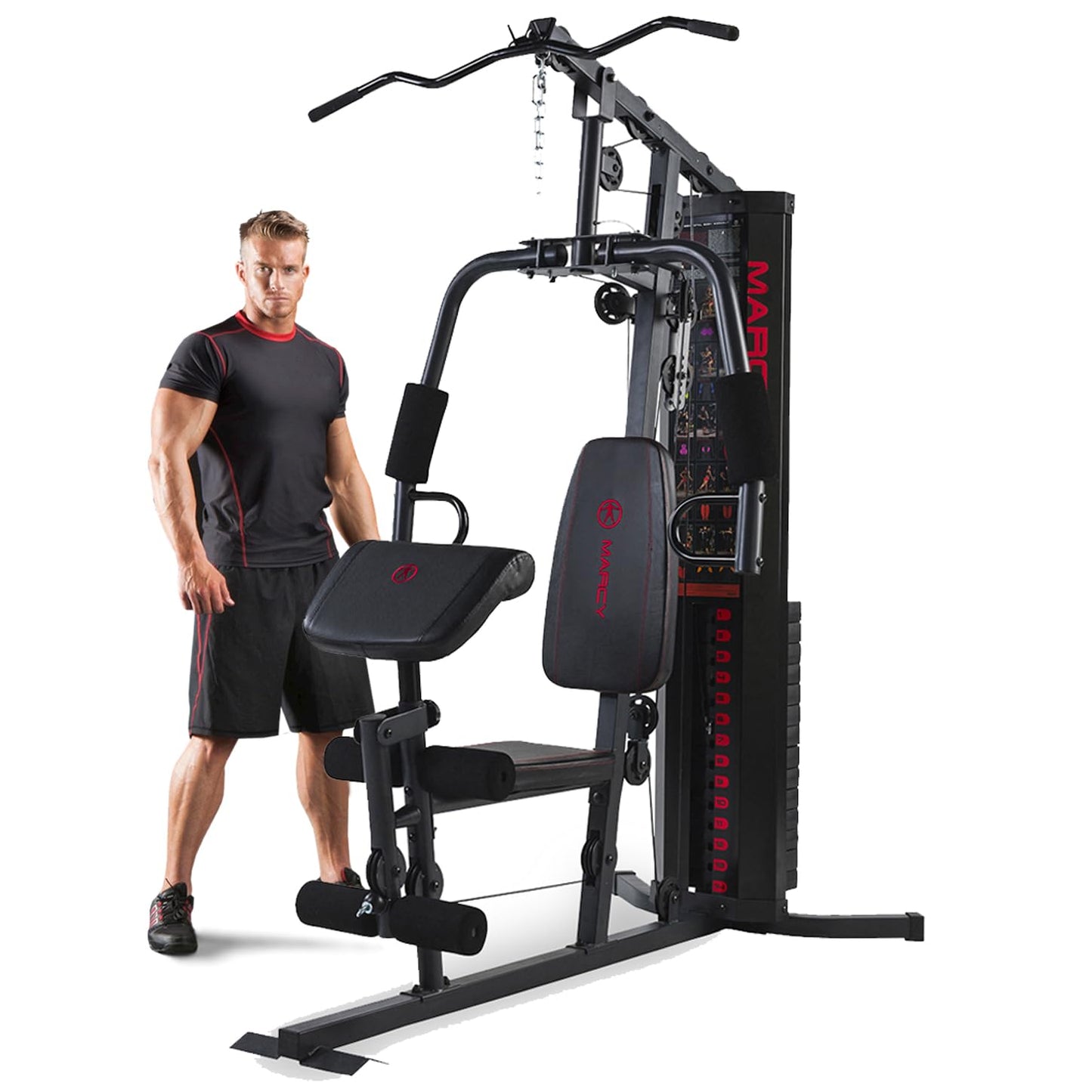 - Marcy Eclipse HG3000 Compact Home Gym with Weight Stack | 68 kg -