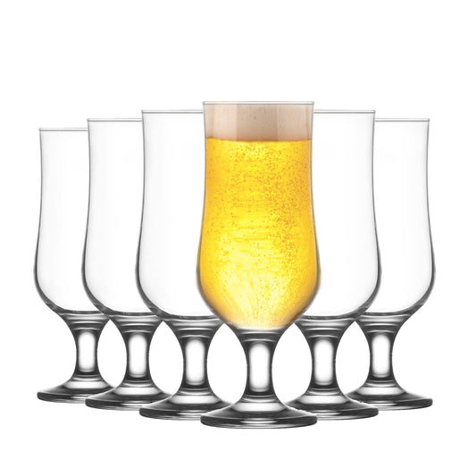 - LAV Nevakar Craft Beer Glasses - Small Tulip Shaped Lager Ale Cider Drinking Half Pint Glass -