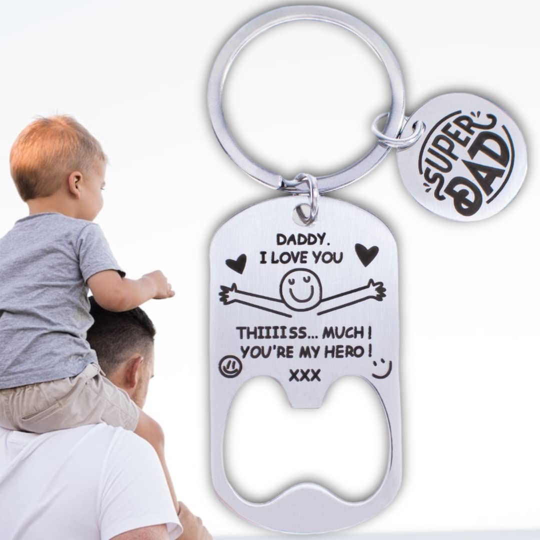 - ZARAMI Personalised keyring Daddy I Love You Keyring Father’s Day Gifts from Daughter and Son Daddy Birthday gifts Presents for Dad