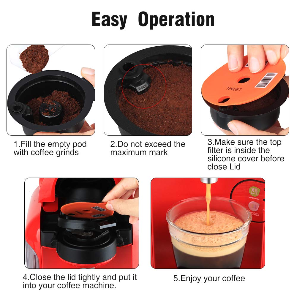 - RECAFIMIL Reusable Coffee Filter | Refillable Coffee Capsules Pods -