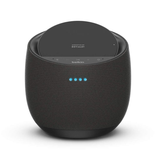 Belkin SoundForm Elite Hi-Fi Smart Speaker + Wireless (Voice-Controlled Bluetooth Speaker, Amazon Charger Alexa Speaker, Sound Technology by Devialet, AirPlay2 Enabled) - Black