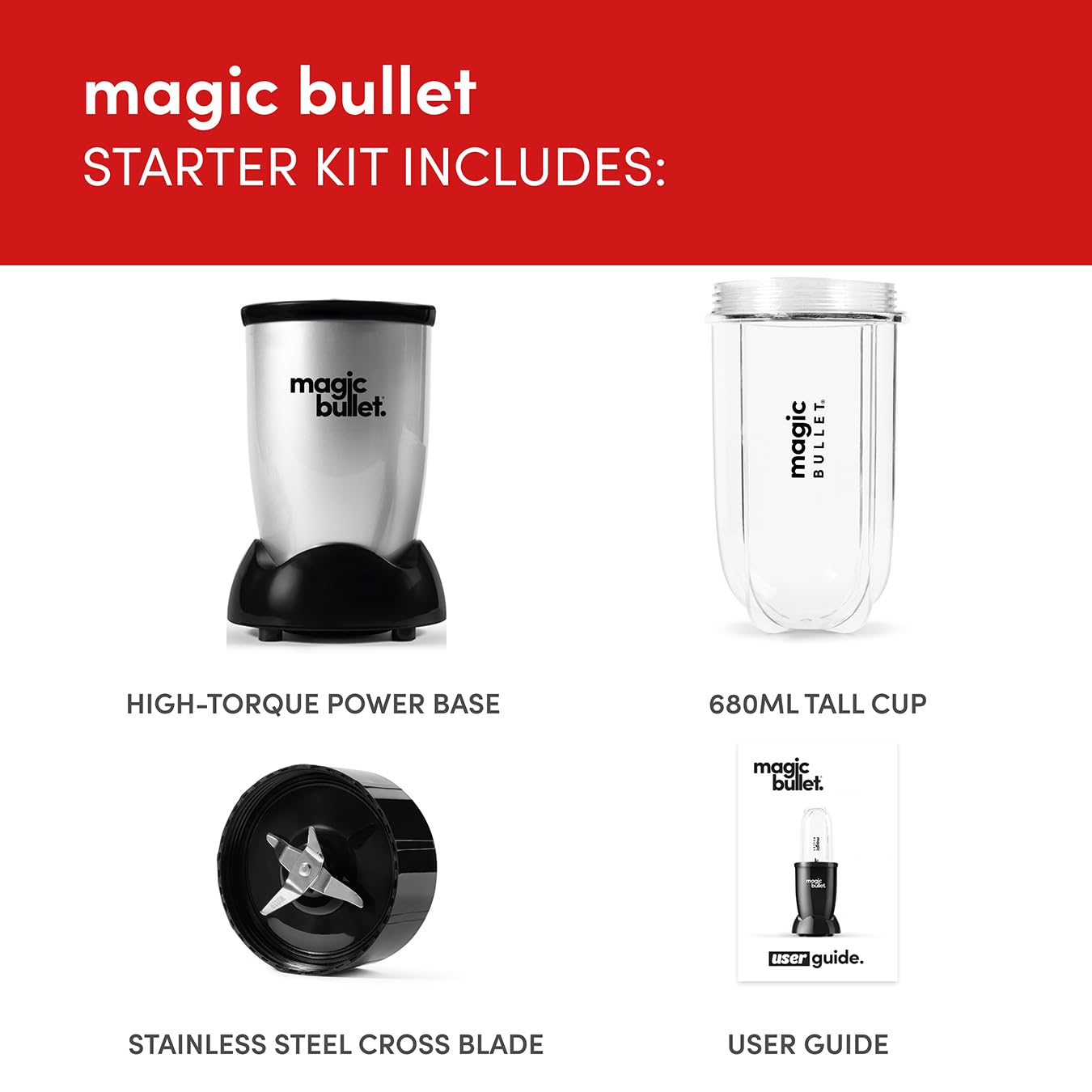 - Nutribullet magic bullet Starter Kit | All-in-one Food Processor & Blender -