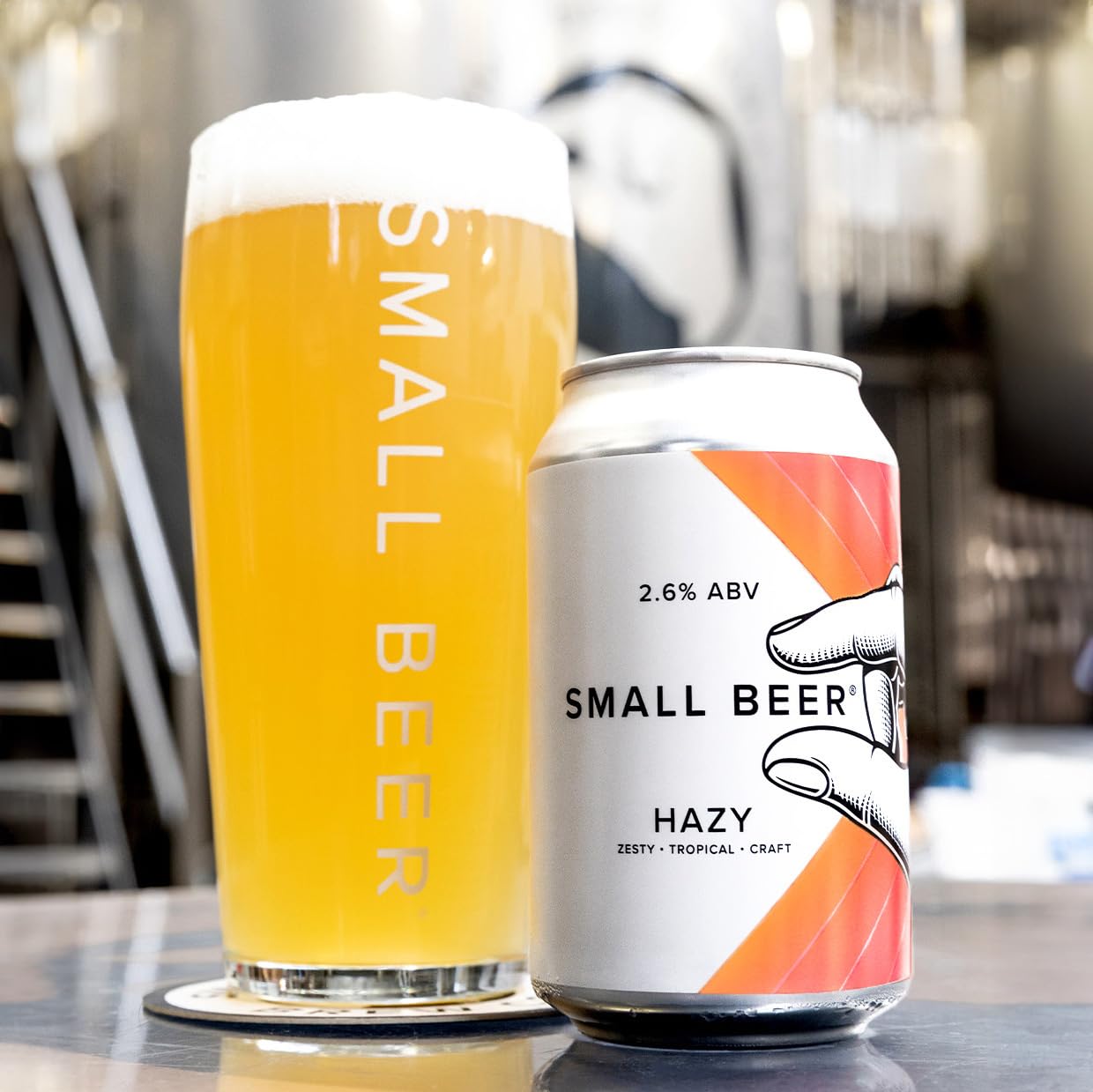 - Small Beer Hazy IPA | (2.6% ABV) 6x330ml Craft Beer Cans | Juicy & Hoppy Session Beer -