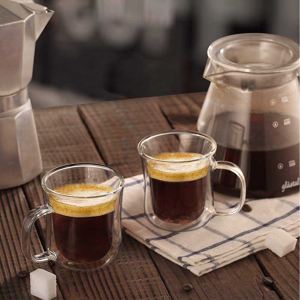 - ecooe Espresso Coffee Glass | 120ml | Set of 2 -