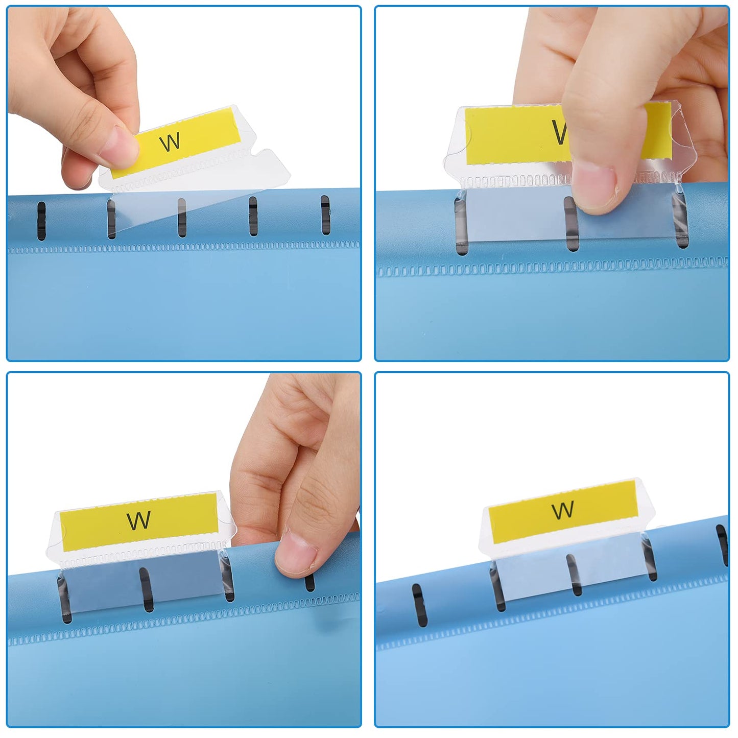 A4 Suspension Files, MerryNine 15PCS Polypropylene Filing Cabinet Suspension Files with Tabs and Card Inserts for School Home Work Office Organization (Mixed Color, A4)