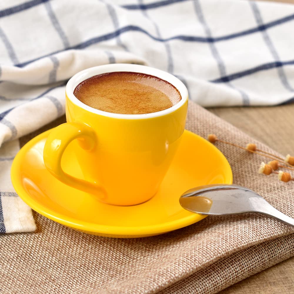 - ionEgg Porcelain Espresso Cup With Saucer | Espresso Shot Cup | Demitasse Cup -