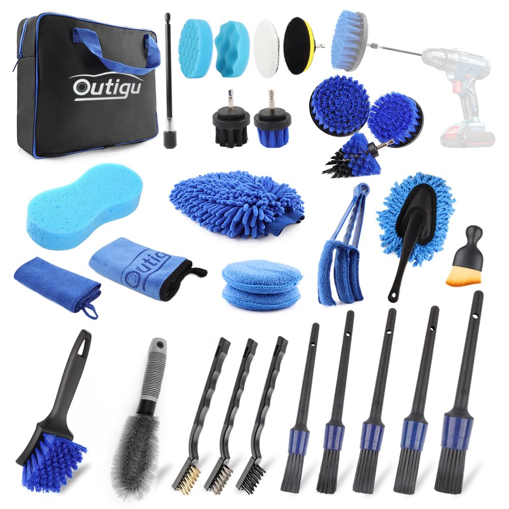 - Outigu Car Cleaning Kit | 30 Piece Car Detailing Kit -