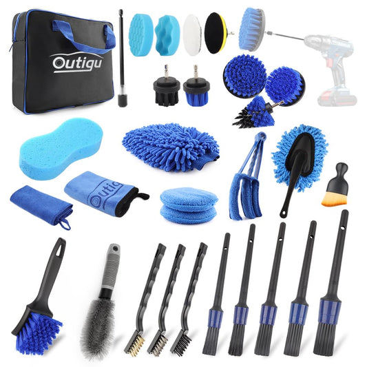 - Outigu Car Cleaning Kit | 30 Piece Car Detailing Kit -