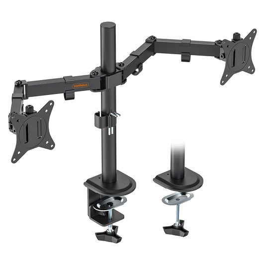 - VonHaus Dual Monitor Stand for 13-32" Screens, Twin Monitor Mount with Desk Clamp
