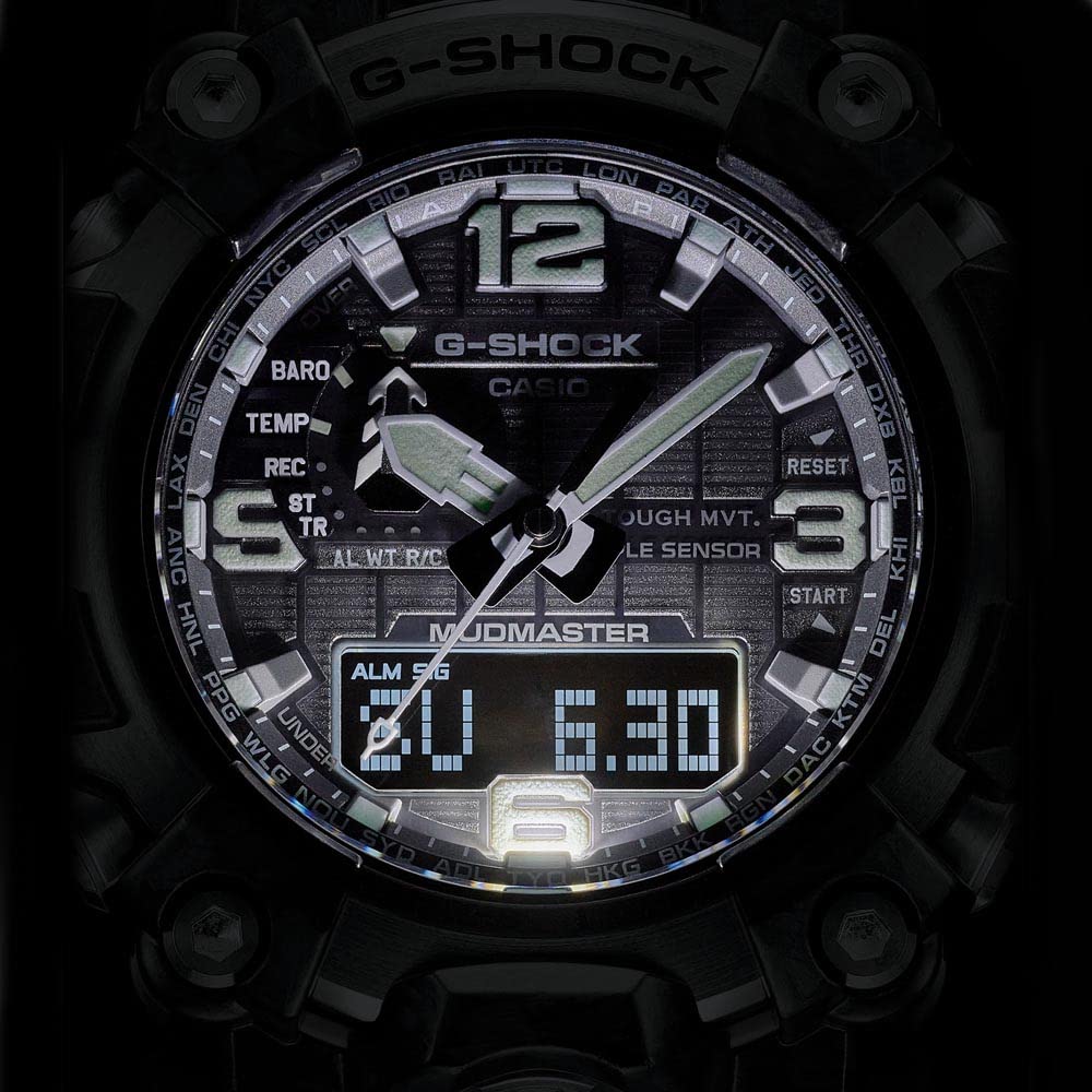 - G-Shock New Thinner Carbon Mudmaster Watch | Solar Black -