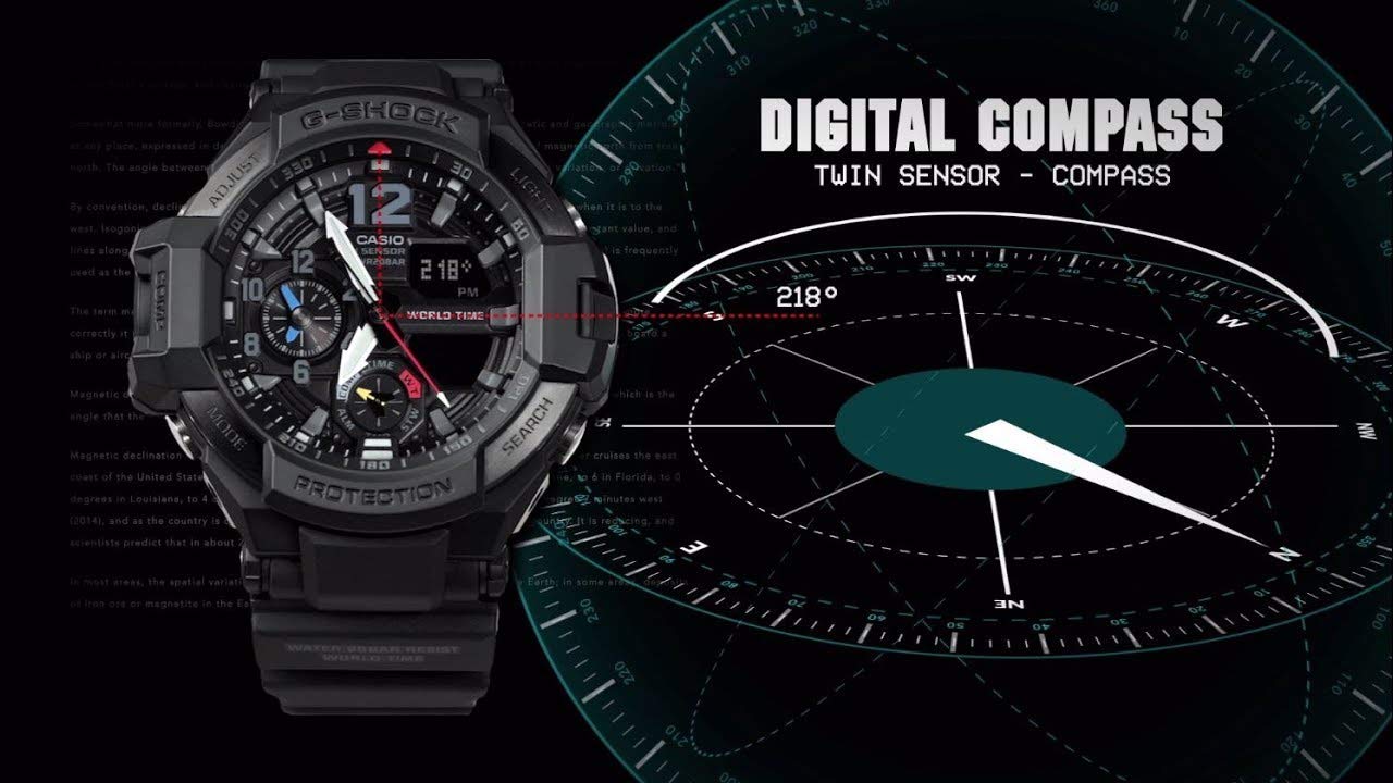 Casio Mens Analogue-Digital Quartz Watch with Resin Strap GA-1100-1A1ER