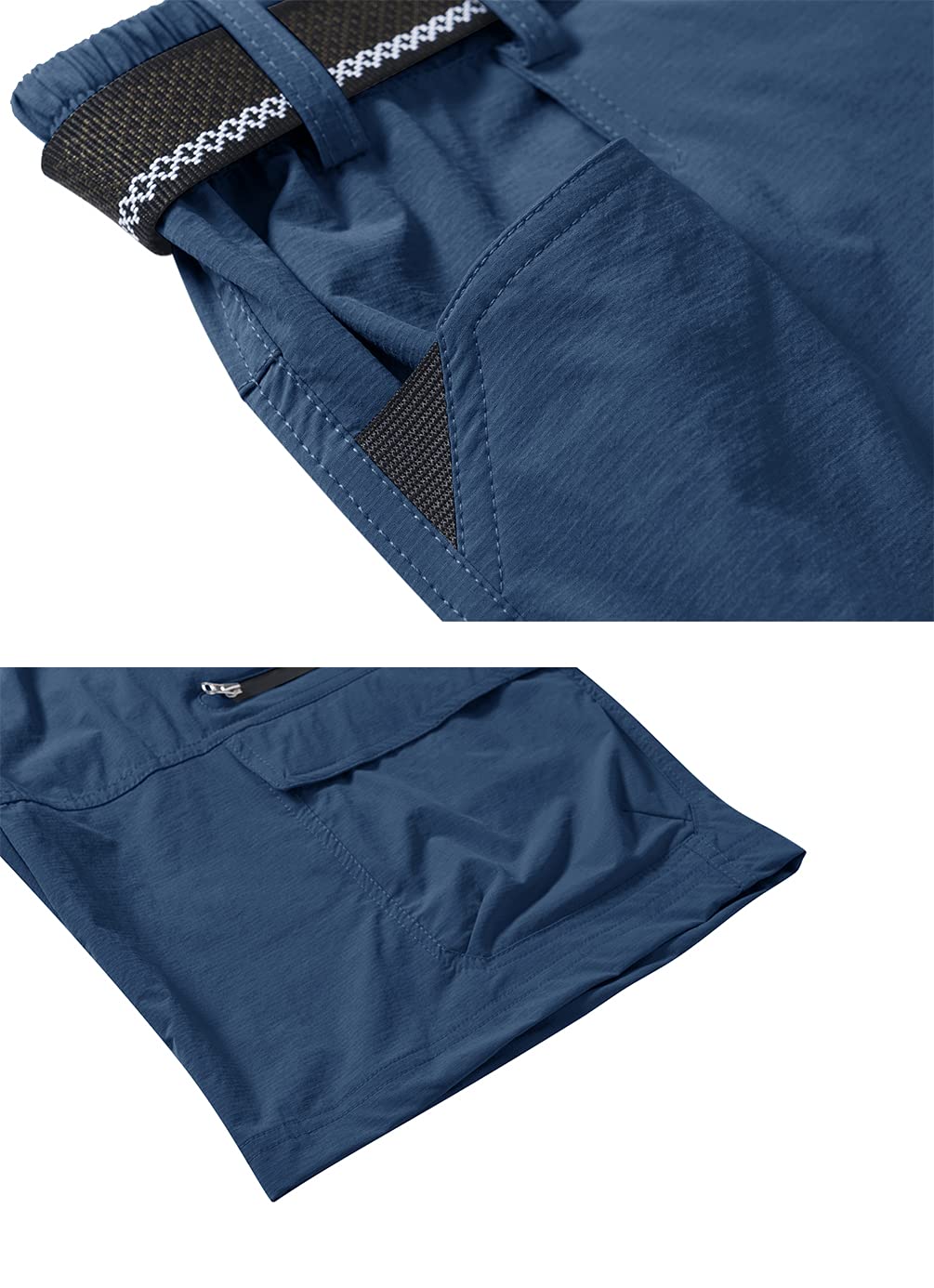 - EKLENTSON Shorts for Men |Quick Dry Cargo Shorts | Outdoor Elastic Waist Lightweight Hiking Shorts -