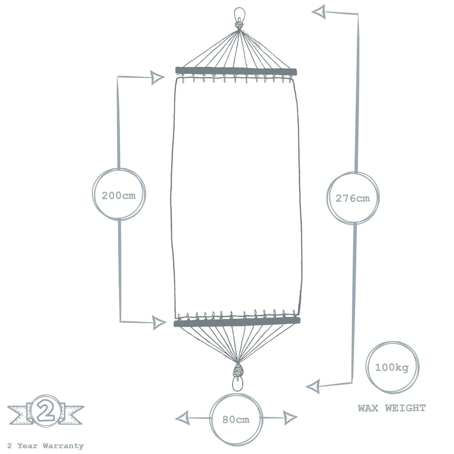 - Harbour Housewares 276cm Cream Cotton Hammock | Wooden Spreader Bars & Cotton Carry Bag -